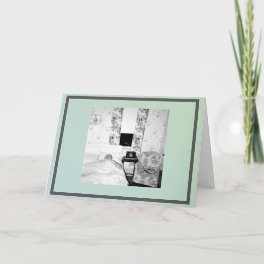 Leeg Wenskaart met grappige foto. Kaart (Voorkant)