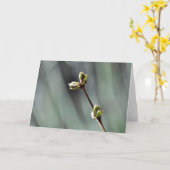 Leeg wenskaart met ontluikende Lila foto Kaart (Gele Bloem)