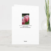 Leeg Wenskaart met Roze Tulpen Kaart (Achterkant)