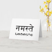 Leeg Wenskaart Namaste Kaart (Gele Bloem)