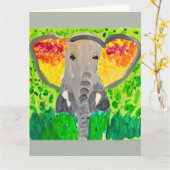 Leeg wenskaart voor elke gelegenheid kaart (Gele Bloem)