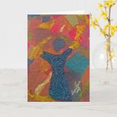 Leeg Wenskaart voor gemengde mediakunst Kaart (Gele Bloem)