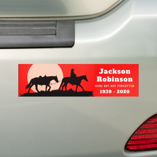 Leeg zadel Cowboy Herinnering Bumpersticker (Op auto)