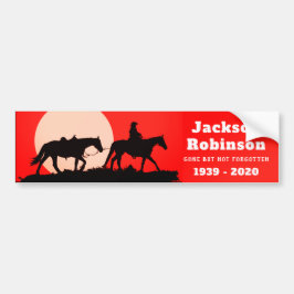 Leeg zadel Cowboy Herinnering Bumpersticker