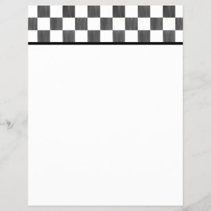 Leeg zwart-wit schaakbord briefhoofd flyer