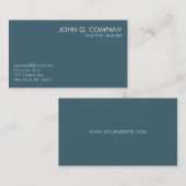 Leegblauw Minimale Schone BasisVisitekaartje Visitekaartje (Voorkant / Achterkant)