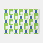 Leeggroene en blauwe rechthoeken deurmat (Voorkant)