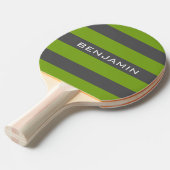 Leeggroene en grijze ringstrepen met aangepaste na tafeltennisbatje (Voorkant Gekanteld)