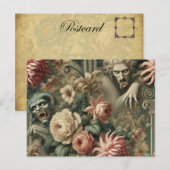 Leegstaande harten - Gotisch Victoriaans Feestdagenkaart (Voorkant / Achterkant)