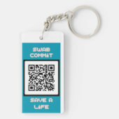 Leegte binnen. Uitstrijkje. Vastleggen. Red een le Sleutelhanger (achterkant)