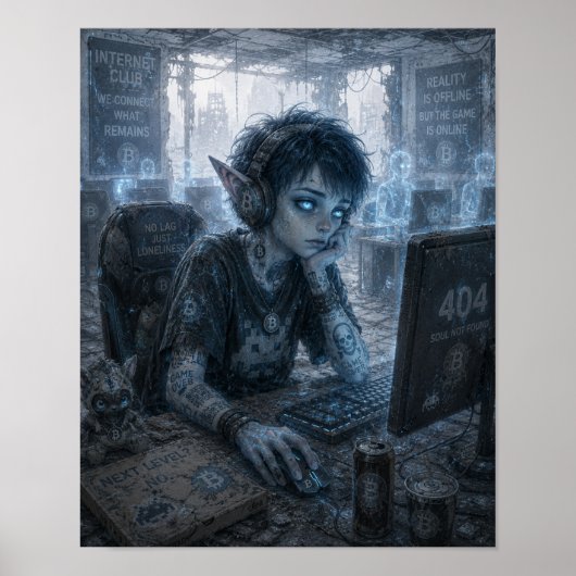 Leegte / Gamer / Internetclub Poster (Voorkant)