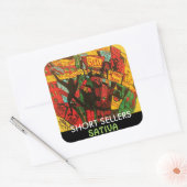 LEEGVERKOPERS SATIVA VIERKANTE STICKER (Envelop)