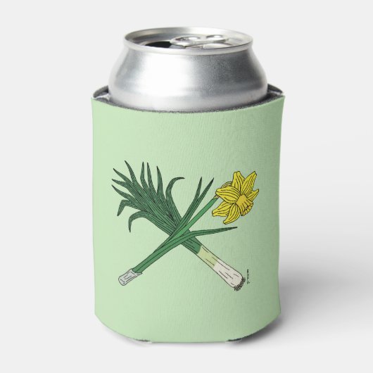 Leek en Daffodil Crossed Blikjeskoeler (Blikje Voorkant)