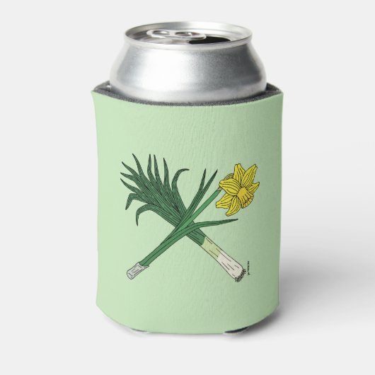 Leek en Daffodil Crossed Blikjeskoeler (Blikje Achterkant)
