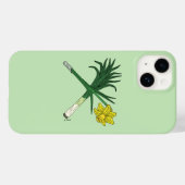 Leek en Daffodil Crossed Case-Mate iPhone Case (Achterkant (horizontaal))