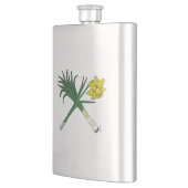 Leek en Daffodil Crossed Heupfles (Links)