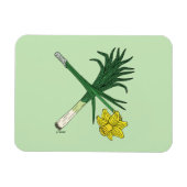Leek en Daffodil Crossed Magneet (Horizontaal)