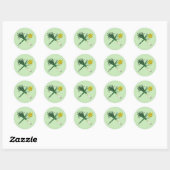Leek en Daffodil Crossed Ronde Sticker (Vel)