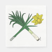 Leek en Daffodil Crossed Servet (Voorkant)