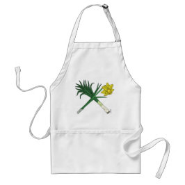 Leek en Daffodil Crossed Standaard Schort