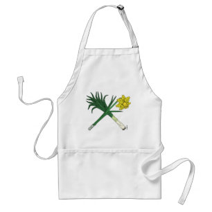 Leek en Daffodil Crossed Standaard Schort