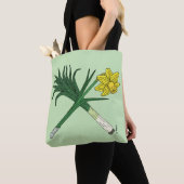Leek en Daffodil Crossed Tote Bag (Dichtbij)