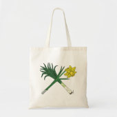 Leek en Daffodil Crossed Tote Bag (Voorkant)