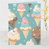 Leek lekkere ijsjes kaart (Gele Bloem)