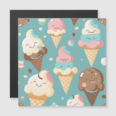 Leek lekkere ijsjes magnetische uitnodiging (Voorkant / Achterkant)