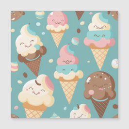 Leek lekkere ijsjes magnetische uitnodiging