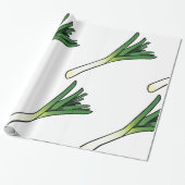 Leek Vegetable Cadeaupapier (Uitgerold)