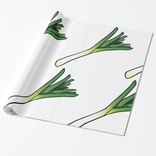Leek Vegetable Cadeaupapier (Uitgerold)