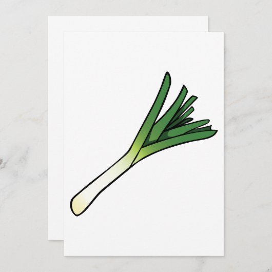 Leek Vegetable Kaart (Voorkant / Achterkant)