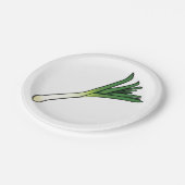 Leek Vegetable Papieren Bordje (Gekanteld)