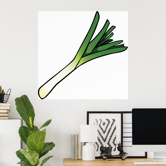 Leek Vegetable Poster (Thuiskantoor)
