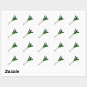 Leek Vegetable Vierkante Sticker (Vel)