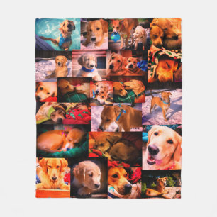 Leeloo & Winston Montage Fleece Blanket (Sangria) Deken