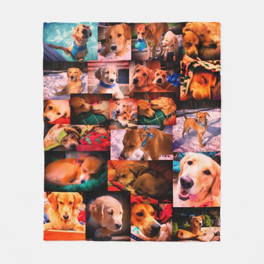 Leeloo & Winston Montage Fleece Blanket (Sangria) Deken (Voorkant)