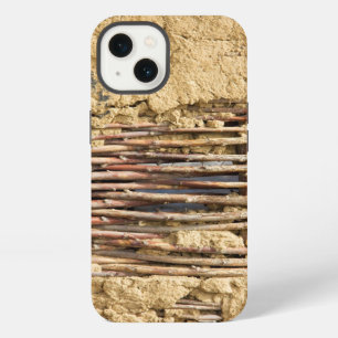 Leem- en vlechtwerk wand iPhone 13 hoesje