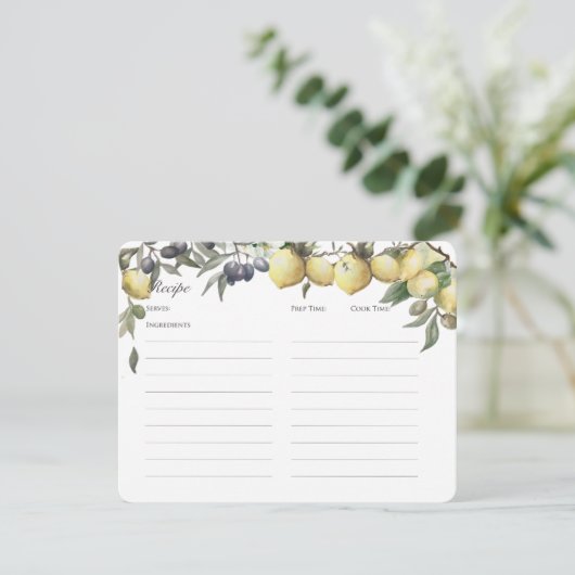 Leemons en goudpluis kaart (Staand voorkant)