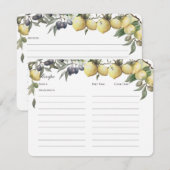 Leemons en goudpluis kaart (Voorkant / Achterkant)