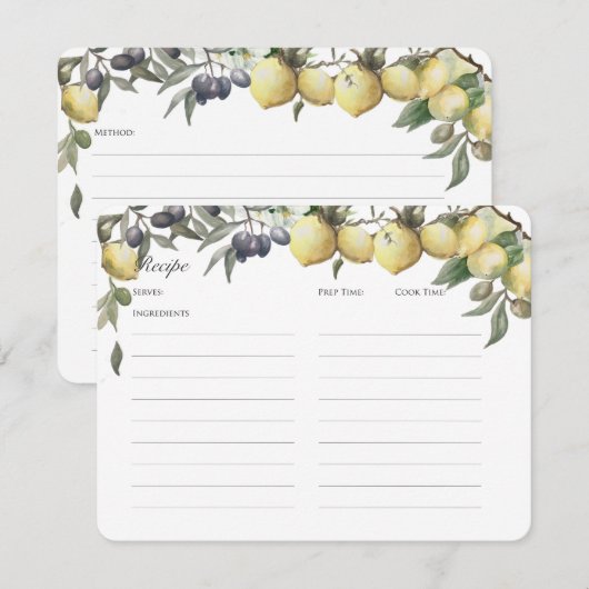 Leemons en goudpluis kaart (Voorkant / Achterkant)