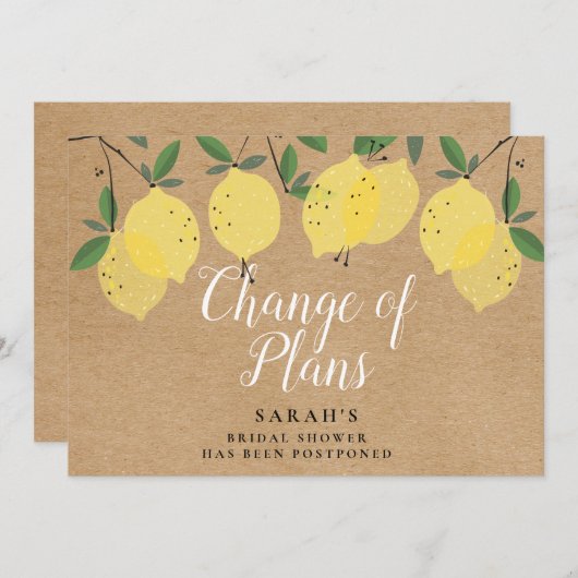 Leemtes Wijziging Vrijgezellenfeest plannen Save The Date (Voorkant / Achterkant)