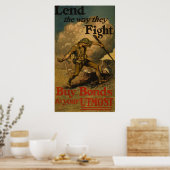 Leen de manier waarop ze vechten poster (Keuken)
