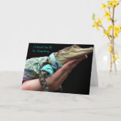 Leen een Hand Alligator Wenskaart Kaart (Gele Bloem)