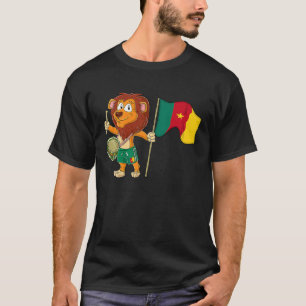 Leen met de vlag van Kameroen T-shirt