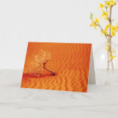 Leenboom in de bruine rode woestijn kaart (Gele Bloem)