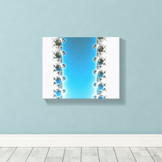 Leenece - Blue Fractal Canvas Afdruk (Insitu (Houten vloer))