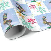 LeeNeigh Kleurrijke Snowflake Vakantie Inpakpapier (Rol Hoek)