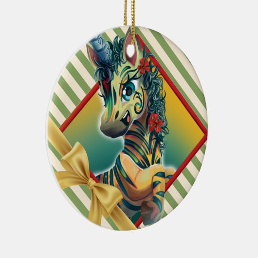 LeeNeigh Stripes Holiday Ornament (Rechts)